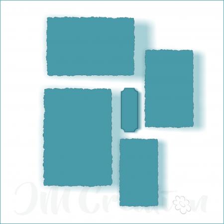 Stanzschablone - Büttenrandrechtecke